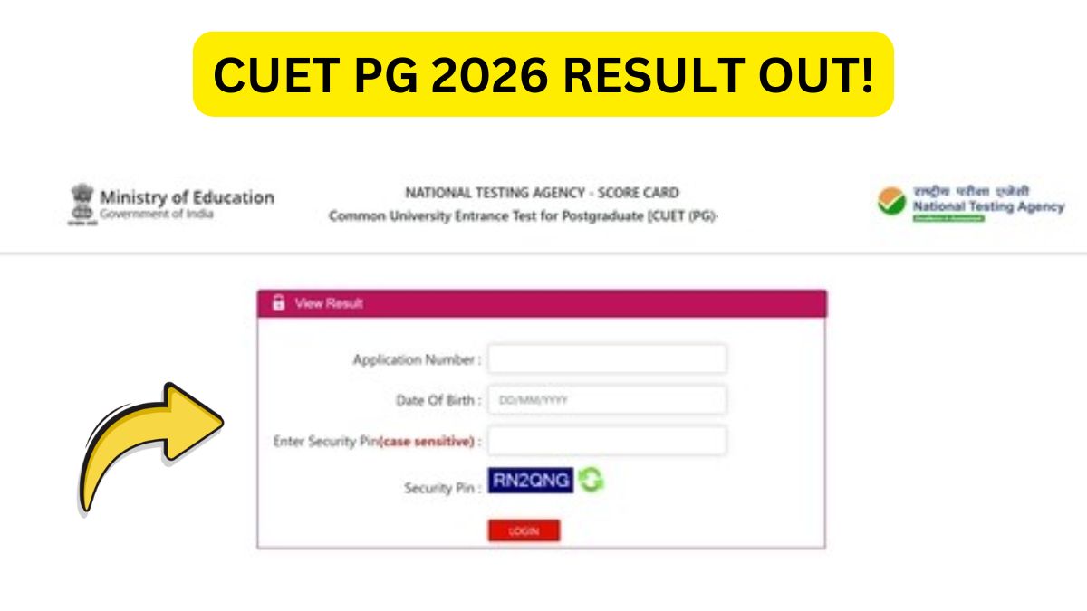 CUET PG Result 2026 OUT