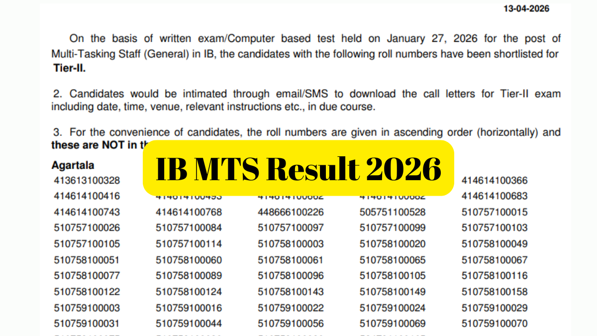 IB MTS Result 2026 Out