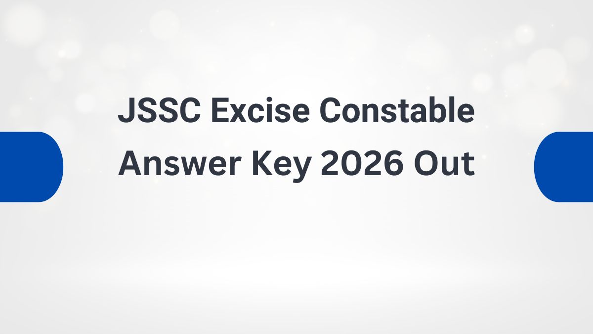 JSSC Excise Constable Answer Key 2026 Out
