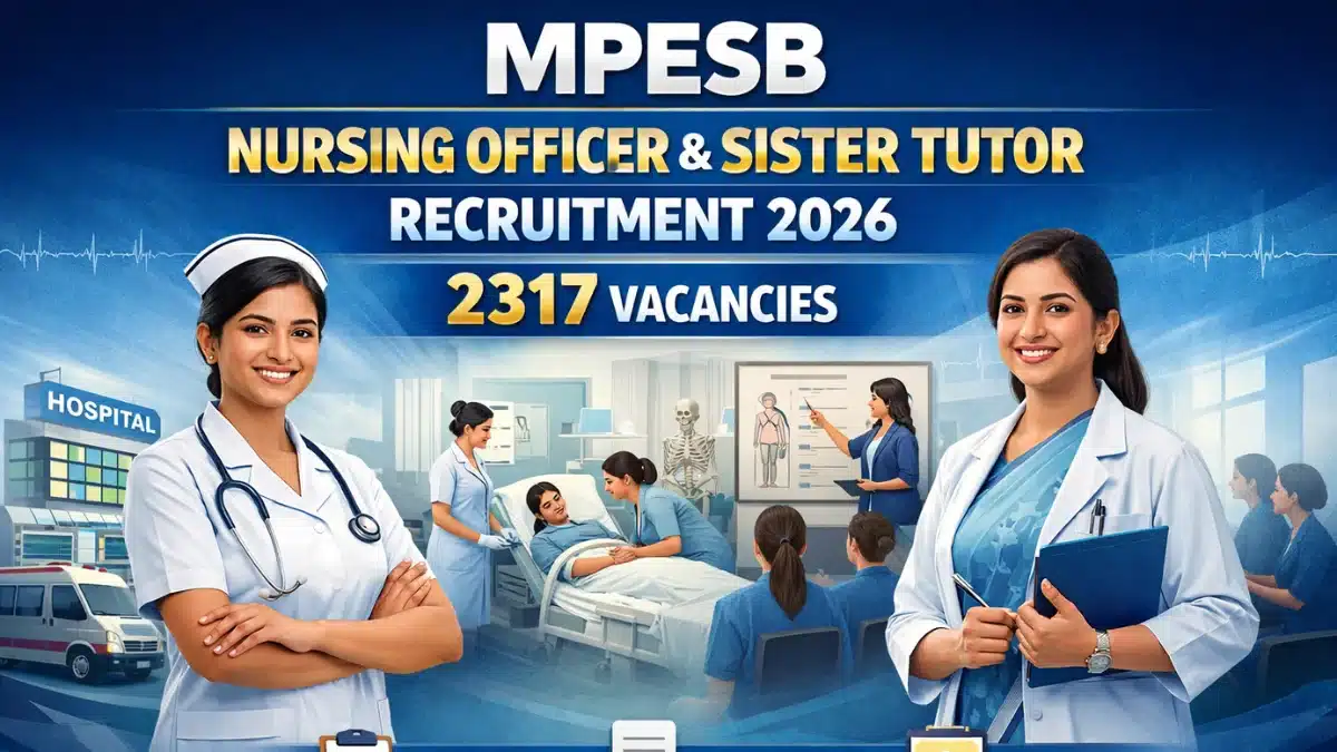 MPESB Nursing Officer and Sister Tutor Recruitment 2026