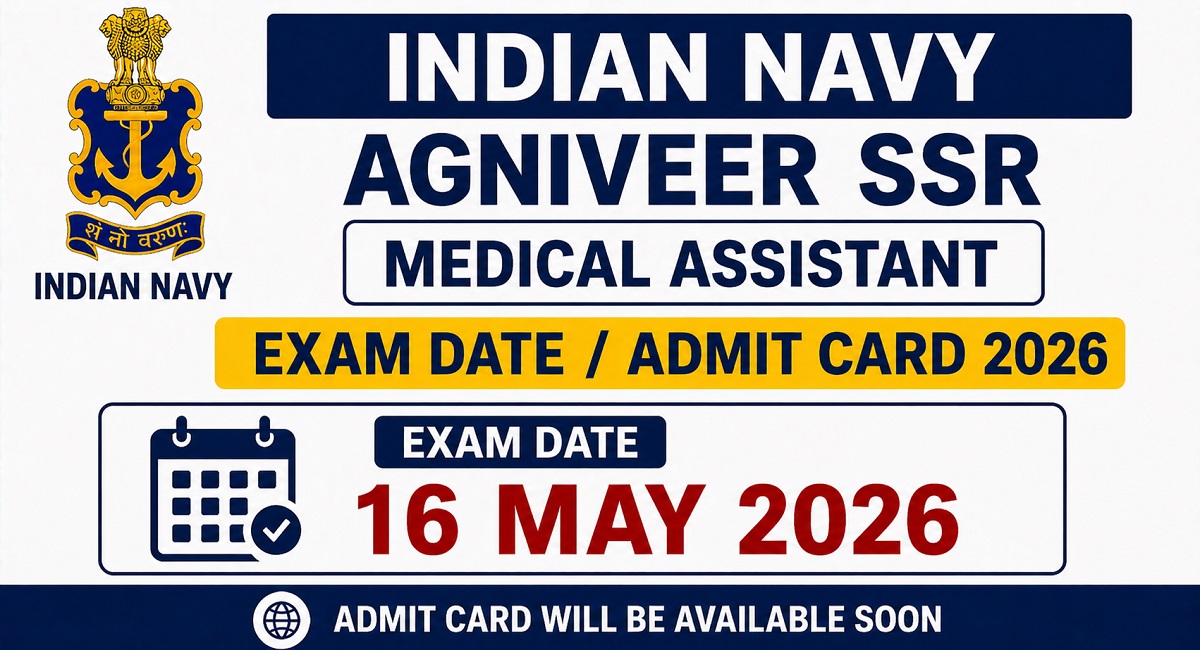 Indian Navy SSR, MR, SSR (Medical) Admit Card 2026 Out