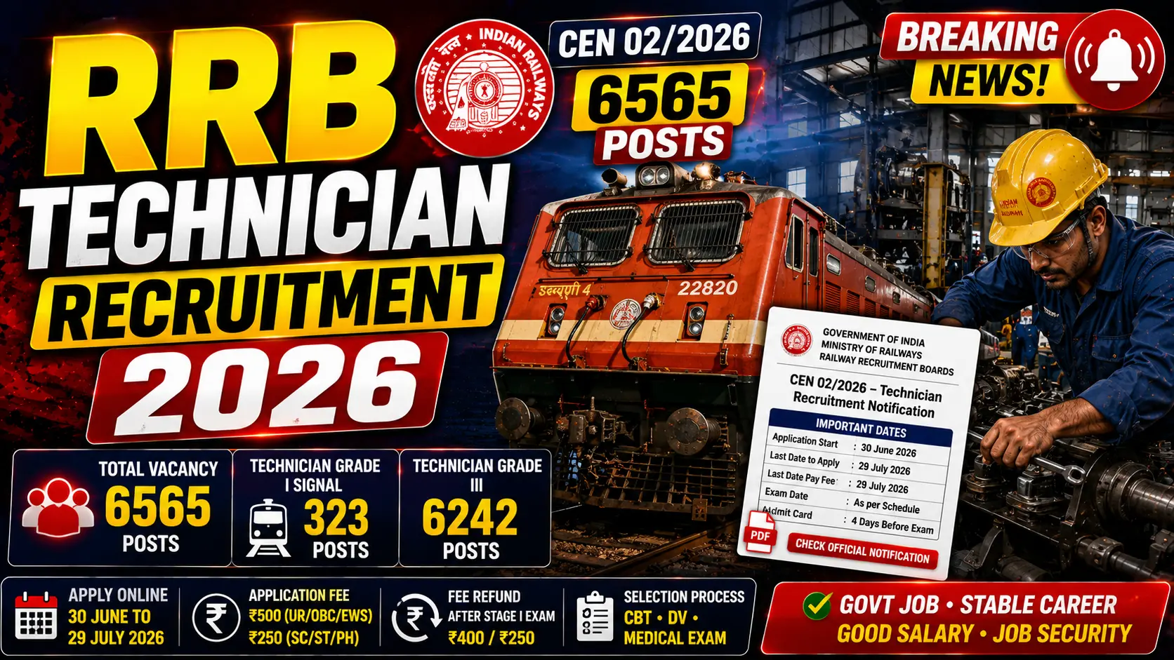 Railway RRB Technician Recruitment 2026